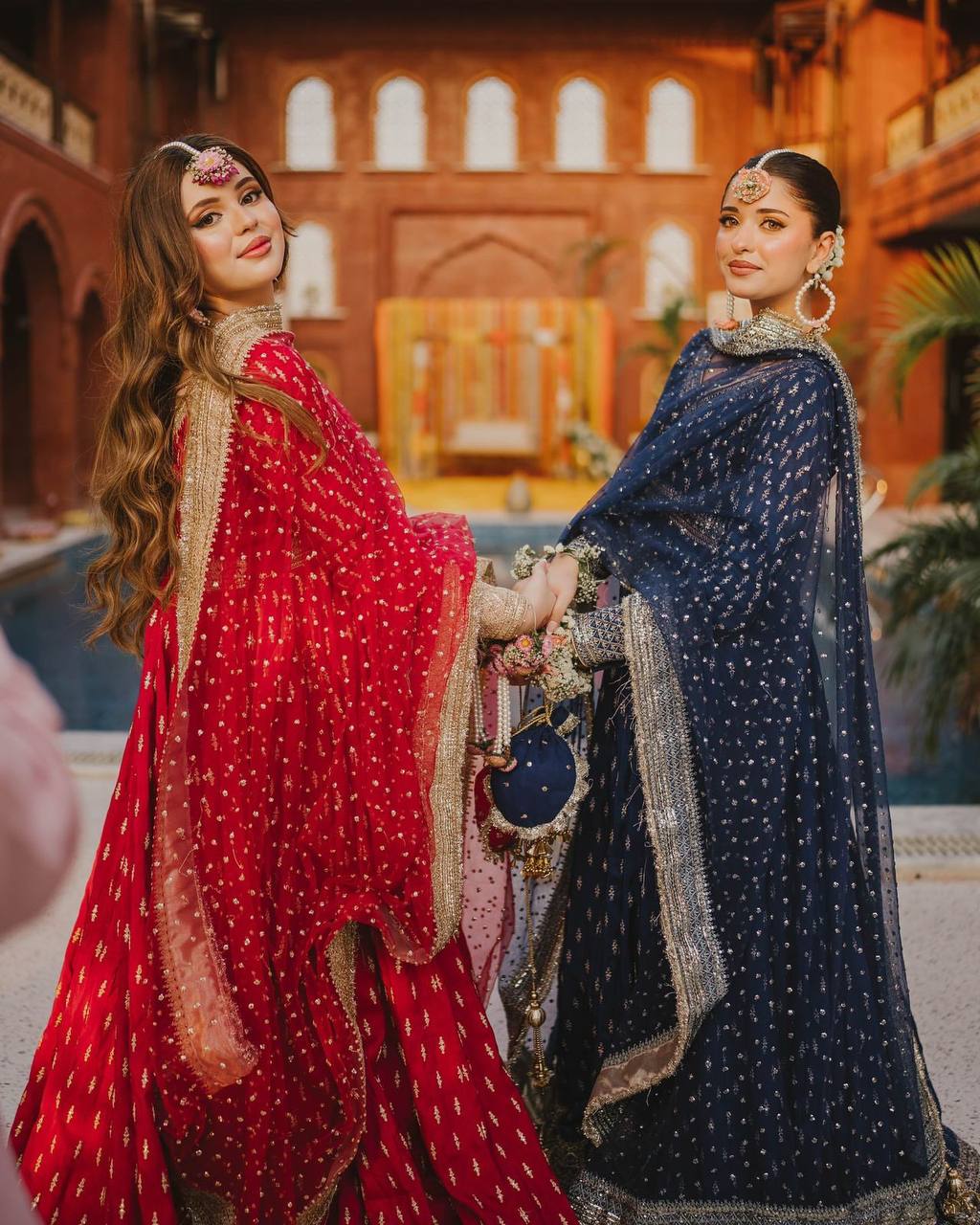 Designer Chinon Silk Embroidered Party Wear Gown Set with Dupatta, Bottom & Purse
